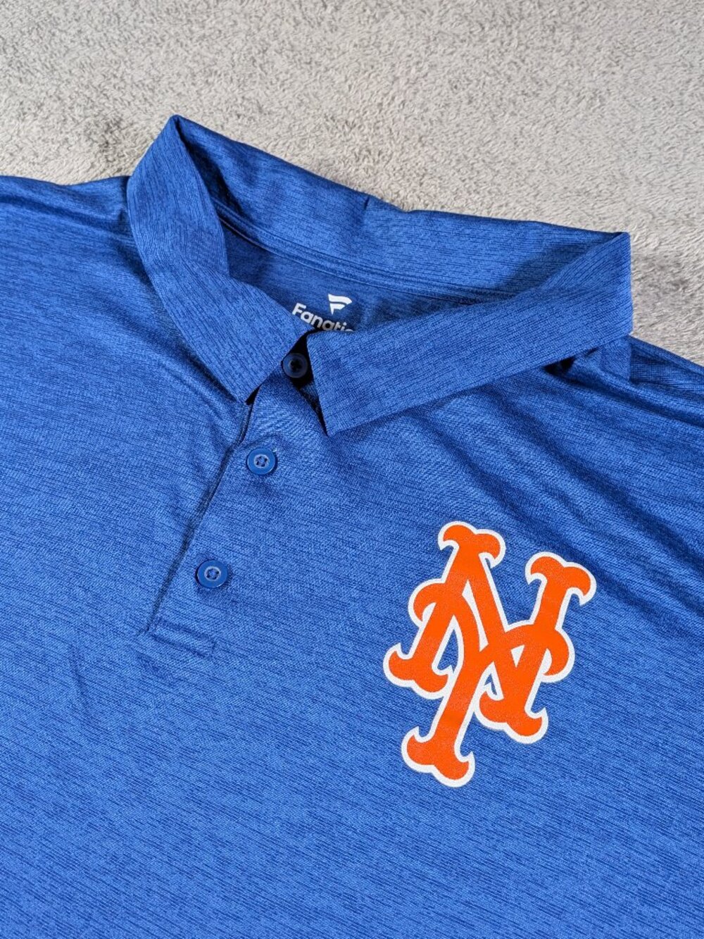 Fanatics NY Mets 4XL Blue Polo Shirt Performance Big & Tall Top